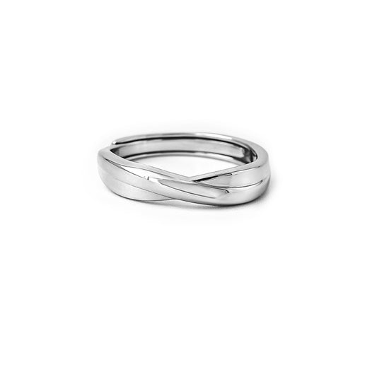 Silver Love Adjustable Ring