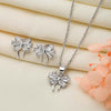Silver Butterfly Pendant Set