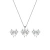 Silver Butterfly Pendant Set