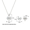 Silver Butterfly Pendant Set