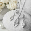 Silver Sparkle Amulet Pendant Set