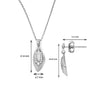 Silver Sparkle Amulet Pendant Set