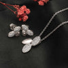 Silver Jasmine Pendant Set