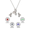 Silver Jasmine Pendant Set