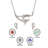 Silver Abstract Pendant Set