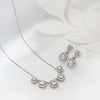 Silver White Royalty Necklace Set