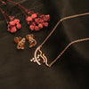 Rose Gold Abstract Pendant Set