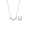 Silver White Royalty Necklace Set