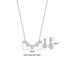 Silver White Royalty Necklace Set