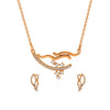Rose Gold Abstract Pendant Set