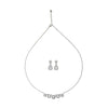 Silver White Royalty Necklace Set