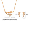 Rose Gold Abstract Pendant Set