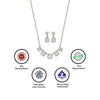 Silver White Royalty Necklace Set