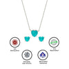 Silver Sea Blue Necklace Set