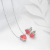 Silver Peachy Vibe Necklace Set