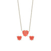 Silver Peachy Vibe Necklace Set