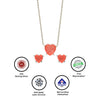 Silver Peachy Vibe Necklace Set