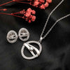 Silver Boho Pendant Set