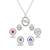Silver Boho Pendant Set