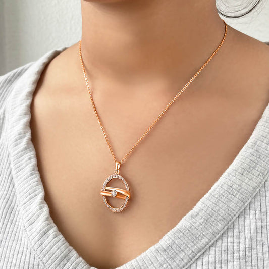 Rose Gold Boho Pendant Set