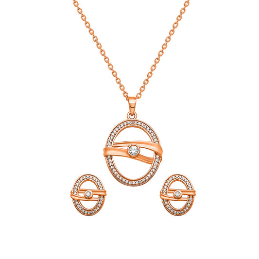 Rose Gold Boho Pendant Set