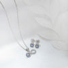 Silver Infinity Eye Necklace Set