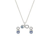 Silver Infinity Eye Necklace Set