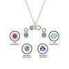 Silver Infinity Eye Necklace Set