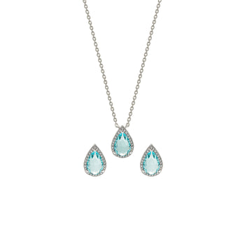 Silver Ocean Bliss Necklace Set