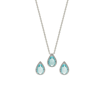Silver Ocean Bliss Necklace Set