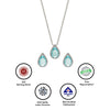 Silver Ocean Bliss Necklace Set