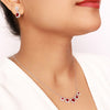 Silver Red Royalty Necklace Set