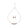 Silver Red Royalty Necklace Set