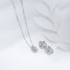 Silver Princess Diana Necklace Set