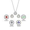 Silver Princess Diana Necklace Set