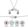 Silver Infinity Eye Set