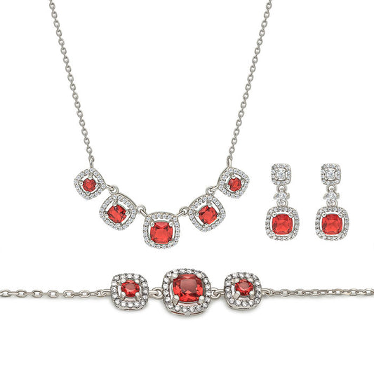 Silver Red Royalty Set