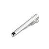 Silver Black Stone Tie Pin
