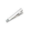 Silver MOP White Stone Tie Pin