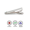Silver MOP White Stone Tie Pin