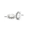 Silver Oxi Flower Toe Rings