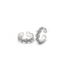 Silver Oxi Flower Toe Rings