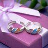 Silver Colour Lined Toe Rings (MOP)
