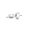 Silver Colour Lined Toe Rings (MOP)