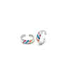 Silver Colour Lined Toe Rings (MOP)