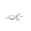 Silver White Squared Toe Rings (MOP)