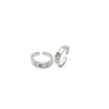 Silver White Squared Toe Rings (MOP)