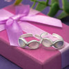 Silver Infinity Toe Rings (MOP)