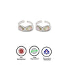 Silver Infinity Toe Rings (MOP)