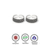 Silver Oxi Zig Zig Toe Rings